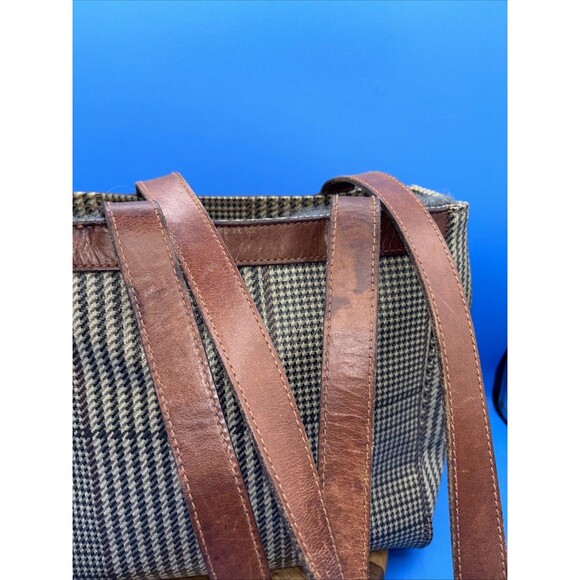 Vintage 80s Polo Ralph Lauren Tote Purse Leather Shoulder Bag Coated Shopper 90s - Picture 5 of 9